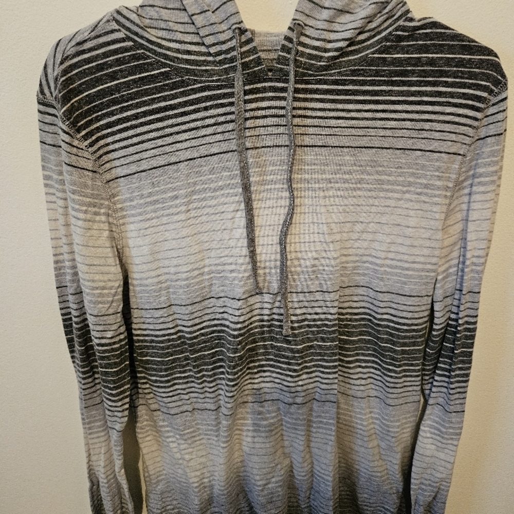 Striped Gray and Black Hoodie